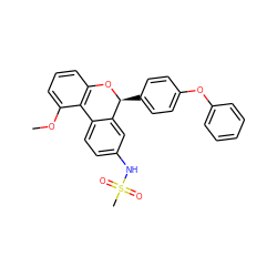 COc1cccc2c1-c1ccc(NS(C)(=O)=O)cc1[C@H](c1ccc(Oc3ccccc3)cc1)O2 ZINC000026169546