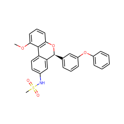 COc1cccc2c1-c1ccc(NS(C)(=O)=O)cc1[C@H](c1cccc(Oc3ccccc3)c1)O2 ZINC000026176040