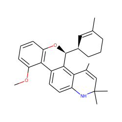 COc1cccc2c1-c1ccc3c(c1[C@H]([C@H]1C=C(C)CCC1)O2)C(C)=CC(C)(C)N3 ZINC000029415490