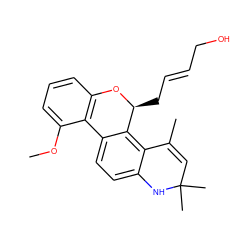 COc1cccc2c1-c1ccc3c(c1[C@H](C/C=C/CO)O2)C(C)=CC(C)(C)N3 ZINC000029417494