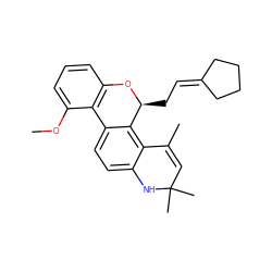 COc1cccc2c1-c1ccc3c(c1[C@H](CC=C1CCCC1)O2)C(C)=CC(C)(C)N3 ZINC000029463348