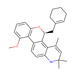 COc1cccc2c1-c1ccc3c(c1[C@H](CC1=CCCCC1)O2)C(C)=CC(C)(C)N3 ZINC000029417489