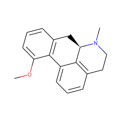 COc1cccc2c1-c1cccc3c1[C@@H](C2)N(C)CC3 ZINC000013757611