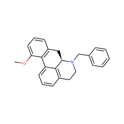 COc1cccc2c1-c1cccc3c1[C@@H](C2)N(Cc1ccccc1)CC3 ZINC000013757626