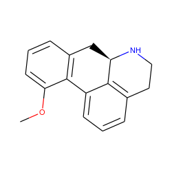 COc1cccc2c1-c1cccc3c1[C@@H](C2)NCC3 ZINC000013757627