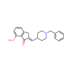 COc1cccc2c1C(=O)/C(=C/C1CCN(Cc3ccccc3)CC1)C2 ZINC000653863968