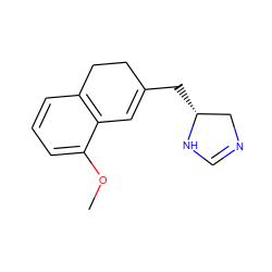 COc1cccc2c1C=C(C[C@@H]1CN=CN1)CC2 ZINC000013862058