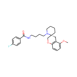 COc1cccc2c1C[C@]1(CCCCN1CCCCNC(=O)c1ccc(F)cc1)CO2 ZINC000013759921