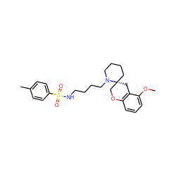 COc1cccc2c1C[C@]1(CCCCN1CCCCNS(=O)(=O)c1ccc(C)cc1)CO2 ZINC000013759919