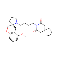 COc1cccc2c1C[C@]1(CCCN1CCCCN1C(=O)CC3(CCCC3)CC1=O)CO2 ZINC000001537713