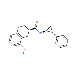 COc1cccc2c1C[C@H](C(=O)N[C@H]1C[C@@H]1c1ccccc1)CC2 ZINC000066075406