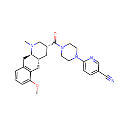 COc1cccc2c1C[C@H]1C[C@@H](C(=O)N3CCN(c4ccc(C#N)cn4)CC3)CN(C)[C@@H]1C2 ZINC000028950321