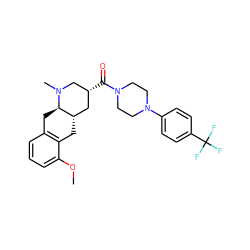 COc1cccc2c1C[C@H]1C[C@@H](C(=O)N3CCN(c4ccc(C(F)(F)F)cc4)CC3)CN(C)[C@@H]1C2 ZINC000028950371