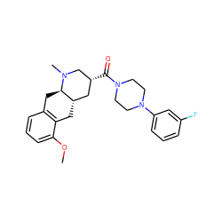 COc1cccc2c1C[C@H]1C[C@@H](C(=O)N3CCN(c4cccc(F)c4)CC3)CN(C)[C@@H]1C2 ZINC000028950356