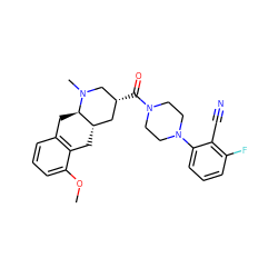 COc1cccc2c1C[C@H]1C[C@@H](C(=O)N3CCN(c4cccc(F)c4C#N)CC3)CN(C)[C@@H]1C2 ZINC000028950392