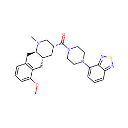 COc1cccc2c1C[C@H]1C[C@@H](C(=O)N3CCN(c4cccc5nsnc45)CC3)CN(C)[C@@H]1C2 ZINC000028950346