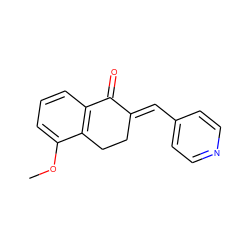 COc1cccc2c1CC/C(=C\c1ccncc1)C2=O ZINC000013824048