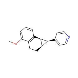 COc1cccc2c1CC[C@@H]1[C@H](c3ccncc3)[C@H]21 ZINC000013741587