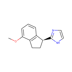 COc1cccc2c1CC[C@@H]2c1ncc[nH]1 ZINC000029046380