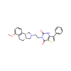 COc1cccc2c1CC[C@H]1CN(CCn3c(=O)[nH]c4c(-c5ccccc5)csc4c3=O)C[C@@H]21 ZINC000013863015