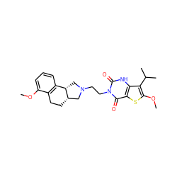 COc1cccc2c1CC[C@H]1CN(CCn3c(=O)[nH]c4c(C(C)C)c(OC)sc4c3=O)C[C@@H]21 ZINC000013863020