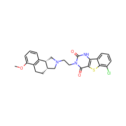 COc1cccc2c1CC[C@H]1CN(CCn3c(=O)[nH]c4c(sc5c(Cl)cccc54)c3=O)C[C@@H]21 ZINC000013807889