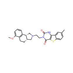 COc1cccc2c1CC[C@H]1CN(CCn3c(=O)[nH]c4c(sc5ccc(C)cc54)c3=O)C[C@@H]21 ZINC000013807876