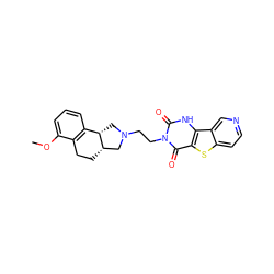 COc1cccc2c1CC[C@H]1CN(CCn3c(=O)[nH]c4c(sc5ccncc54)c3=O)C[C@@H]21 ZINC000029342467