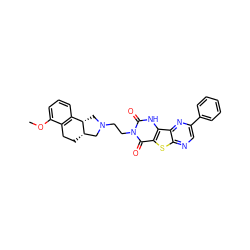 COc1cccc2c1CC[C@H]1CN(CCn3c(=O)[nH]c4c(sc5ncc(-c6ccccc6)nc54)c3=O)C[C@@H]21 ZINC000029390442