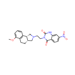 COc1cccc2c1CC[C@H]1CN(CCn3c(=O)[nH]c4cc([N+](=O)[O-])ccc4c3=O)C[C@@H]21 ZINC000013863031