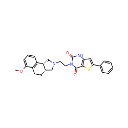 COc1cccc2c1CC[C@H]1CN(CCn3c(=O)[nH]c4cc(-c5ccccc5)sc4c3=O)C[C@@H]21 ZINC000013863016