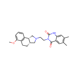 COc1cccc2c1CC[C@H]1CN(CCn3c(=O)[nH]c4cc(C)c(C)cc4c3=O)C[C@@H]21 ZINC000013863036