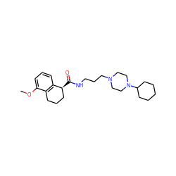 COc1cccc2c1CCC[C@@H]2C(=O)NCCCN1CCN(C2CCCCC2)CC1 ZINC000072106400