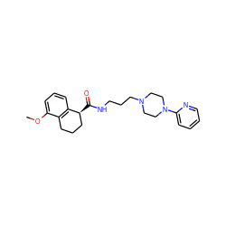 COc1cccc2c1CCC[C@@H]2C(=O)NCCCN1CCN(c2ccccn2)CC1 ZINC000012356343