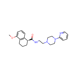 COc1cccc2c1CCC[C@@H]2C(=O)NCCN1CCN(c2ccccn2)CC1 ZINC000013757314