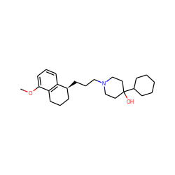 COc1cccc2c1CCC[C@@H]2CCCN1CCC(O)(C2CCCCC2)CC1 ZINC000045285563