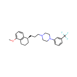 COc1cccc2c1CCC[C@@H]2CCCN1CCN(c2cccc(C(F)(F)F)c2)CC1 ZINC000013740697