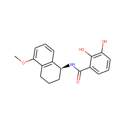 COc1cccc2c1CCC[C@@H]2NC(=O)c1cccc(O)c1O ZINC000114430003