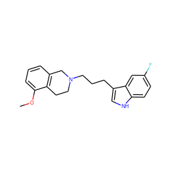 COc1cccc2c1CCN(CCCc1c[nH]c3ccc(F)cc13)C2 ZINC000029545694