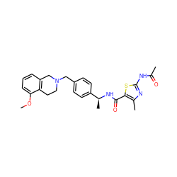 COc1cccc2c1CCN(Cc1ccc([C@H](C)NC(=O)c3sc(NC(C)=O)nc3C)cc1)C2 ZINC001772571369