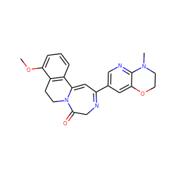 COc1cccc2c1CCN1C(=O)CN=C(c3cnc4c(c3)OCCN4C)C=C21 ZINC000149103051