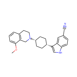 COc1cccc2c1CN([C@H]1CC[C@@H](c3c[nH]c4ccc(C#N)cc43)CC1)CC2 ZINC000100807490