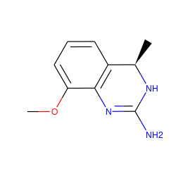 COc1cccc2c1N=C(N)N[C@@H]2C ZINC000029131613