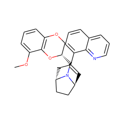 COc1cccc2c1O[C@@H](CN1[C@H]3C=C(c4cccc5cccnc45)C[C@H]1CC3)CO2 ZINC000100984904