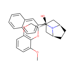 COc1cccc2c1O[C@@H](CN1[C@H]3CC[C@@H]1C[C@@](O)(c1ccc4ccccc4c1)C3)CO2 ZINC000100929665