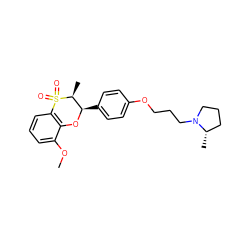 COc1cccc2c1O[C@H](c1ccc(OCCCN3CCC[C@@H]3C)cc1)[C@H](C)S2(=O)=O ZINC000043010083