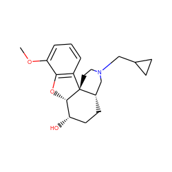 COc1cccc2c1O[C@H]1[C@@H](O)CC[C@H]3CN(CC4CC4)CC[C@@]231 ZINC000013738594