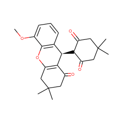 COc1cccc2c1OC1=C(C(=O)CC(C)(C)C1)[C@@H]2C1C(=O)CC(C)(C)CC1=O ZINC000101200002