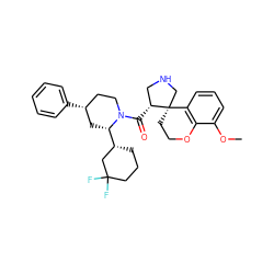 COc1cccc2c1OCC[C@]21CNC[C@H]1C(=O)N1CC[C@@H](c2ccccc2)C[C@H]1[C@@H]1CCCC(F)(F)C1 ZINC000144491368