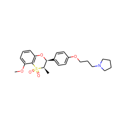 COc1cccc2c1S(=O)(=O)[C@H](C)[C@H](c1ccc(OCCCN3CCCC3)cc1)O2 ZINC000043019943